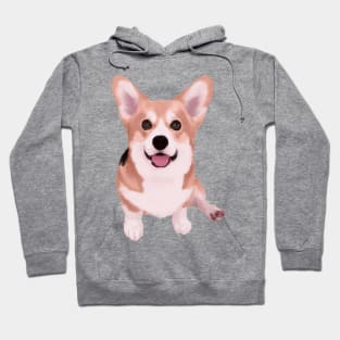 Cute Pembroke Welsh Corgi Drawing Hoodie